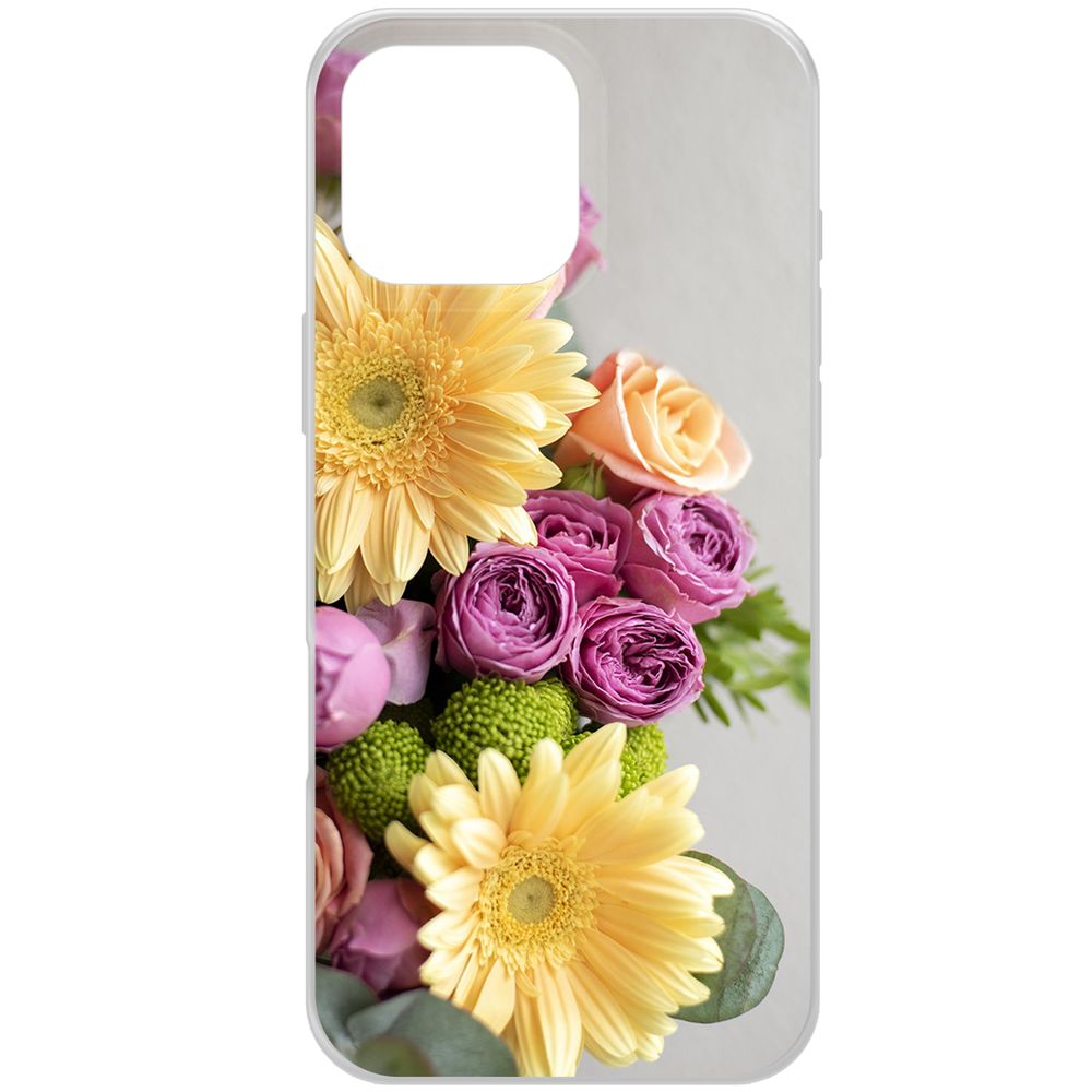 

Чехол-накладка Krutoff Clear Case Букет для iPhone 16 Pro Max, Прозрачный