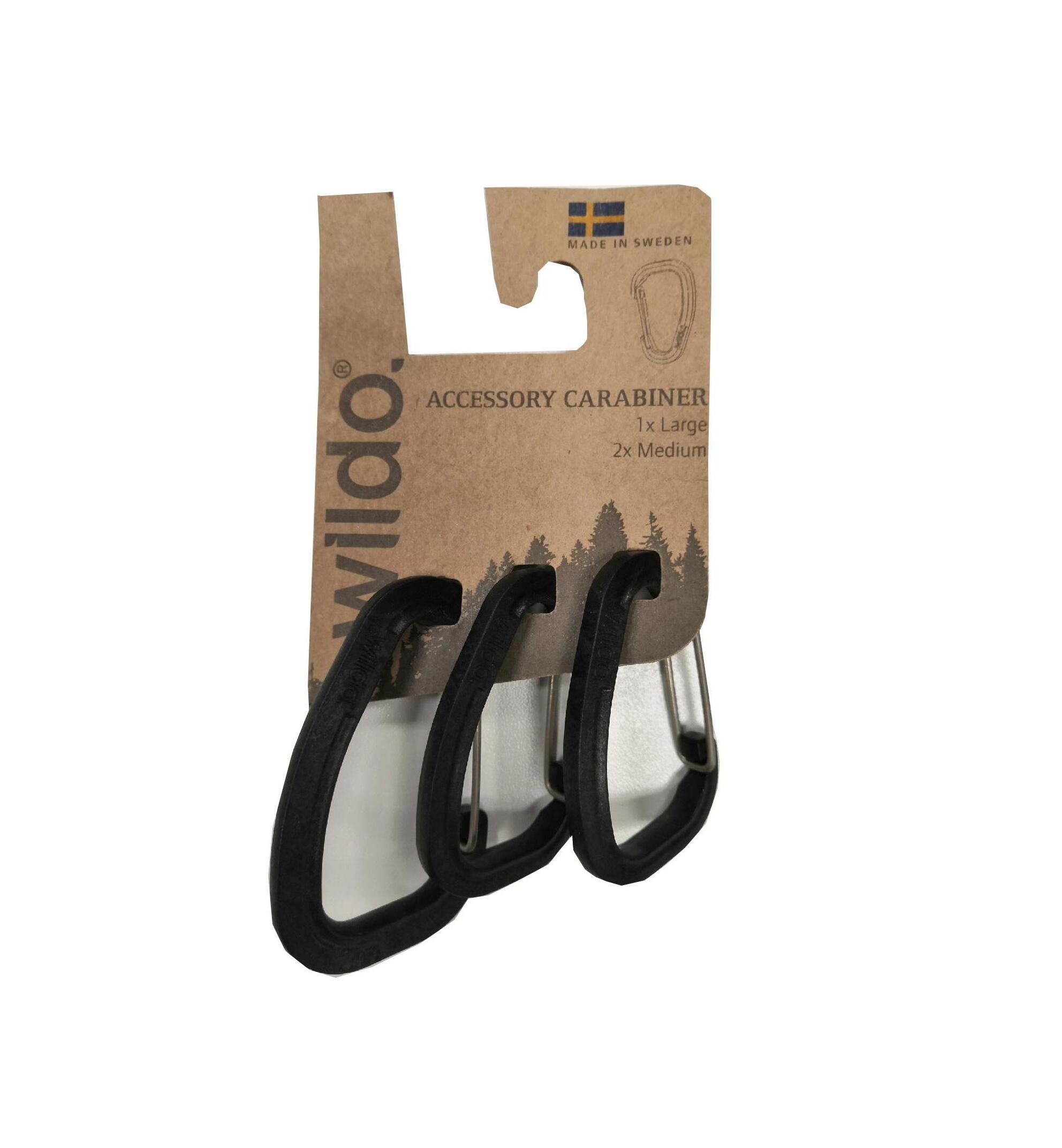 фото Набор карабинов wildo 2019 accessory carabiner set of three для аксессуаров wildo black