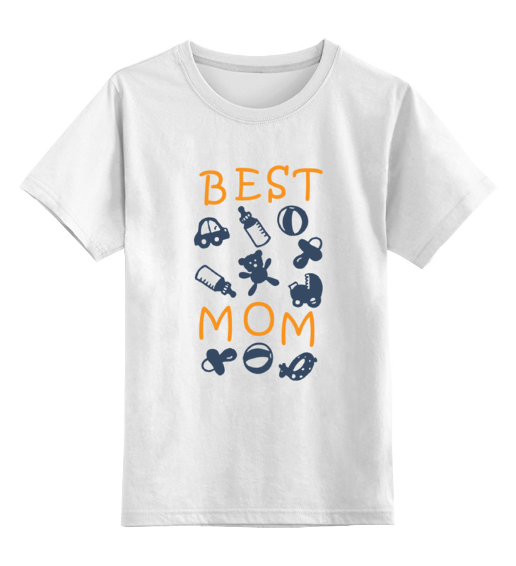 Купить 0000000713089, Детская футболка классическая Printio Best mom, р. 152,