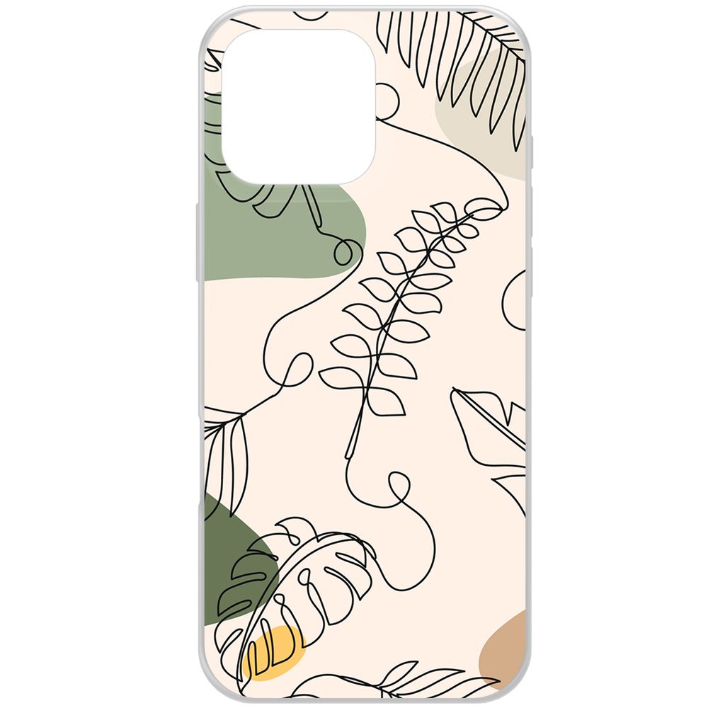 

Чехол-накладка Krutoff Clear Case Линия весны для iPhone 16 Pro Max, Прозрачный