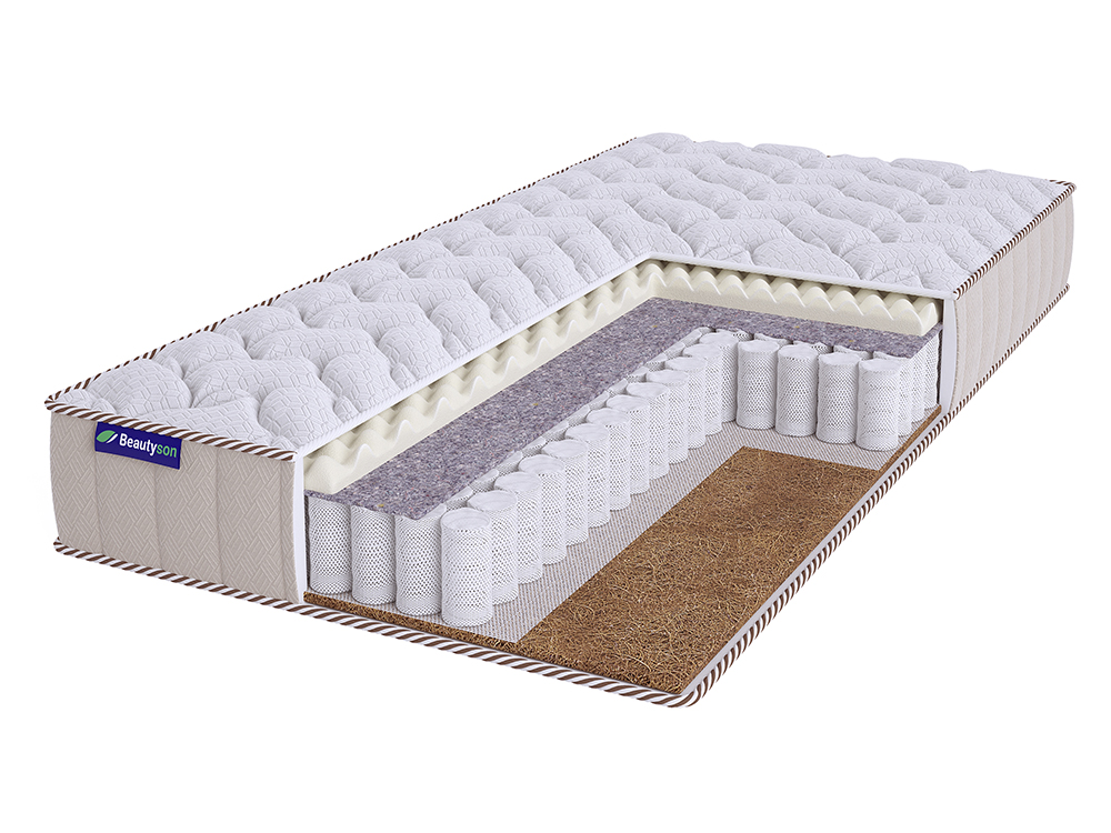 

Матрас BeautySon SPRING Massage Cocos S600 LUX 100х195, Белый, SPRING Massage Cocos S600 LUх
