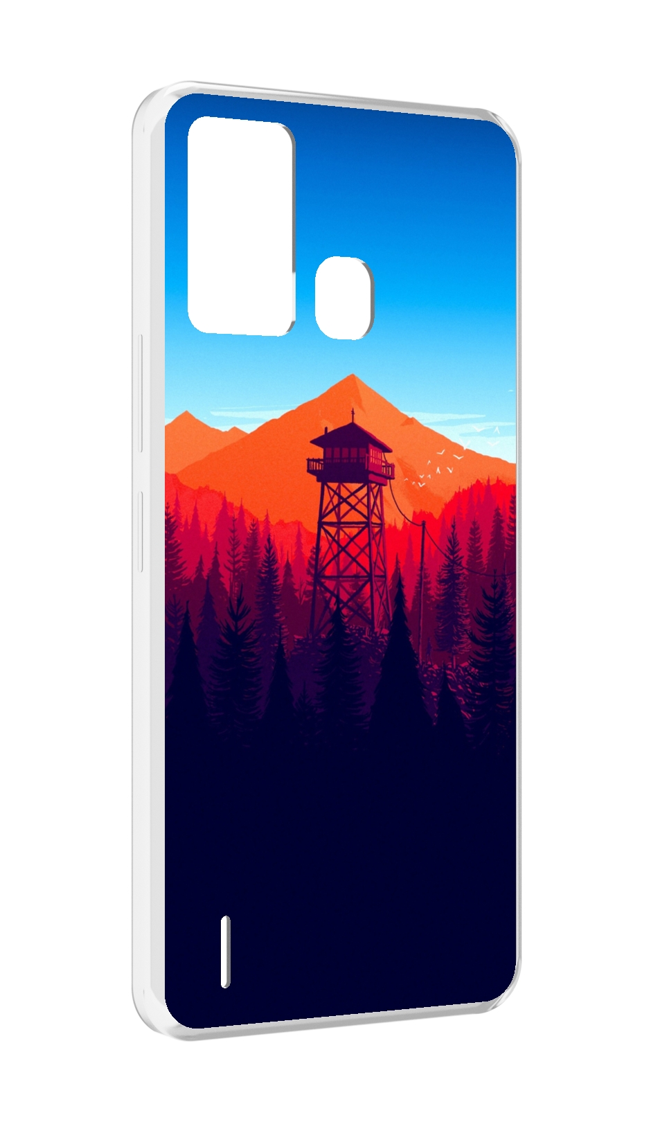 

Чехол MyPads лес с оранжевыми горами для ITEL S16 / ITEL Vision 1 Pro, Прозрачный, Tocco