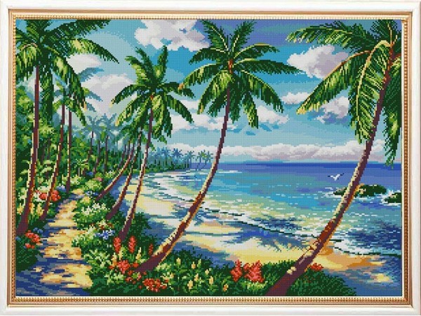 

Схемы для вышивания бисером Экзотика 1281, 45x60 см от