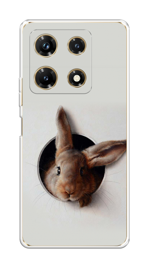 

Чехол на Infinix Note 30 Pro "Любопытный кролик", Серый;коричневый, 3104550-1