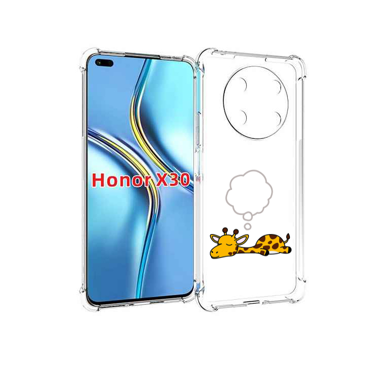 

Чехол MyPads спящий-жираф детский для Honor X30 / Magic4 Lite 5G, Прозрачный, Tocco