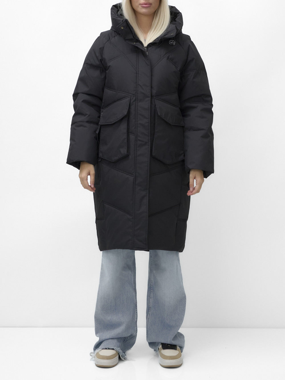

Пальто женское NoBrand AD9618 черное XXL, Черный, AD9618
