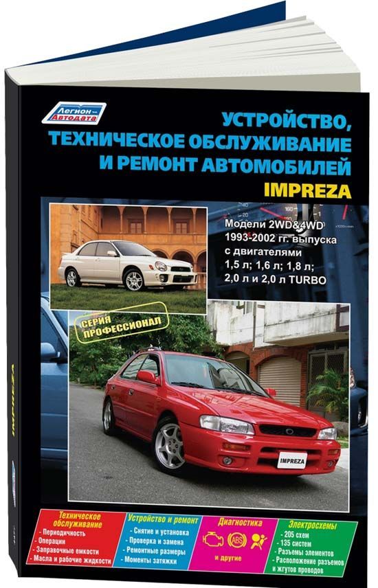 

Subaru Impreza 1993-02 с бенз. 1,5; 1,6; 1,8; 2,0 и 2,0 Turbo серия ПРОФЕССИОНАЛ ...