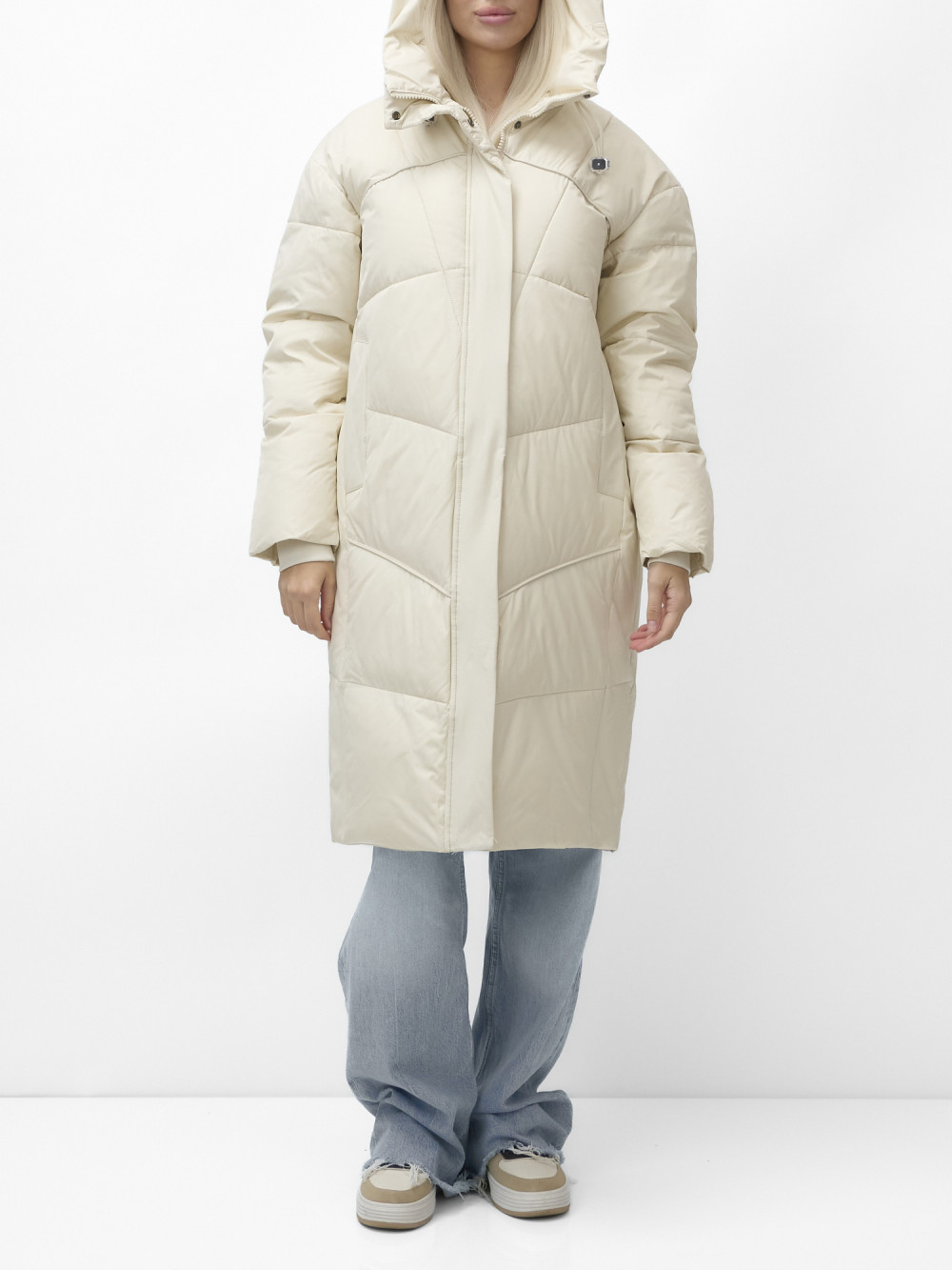 

Пальто женское NoBrand AD9616 бежевое XXL, Бежевый, AD9616