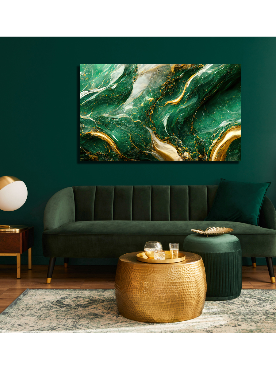 

Картина на холсте LOFTime 60х100 АБСТРАКЦИЯ 3D ЗЕЛ ЗОЛ К-444-60100