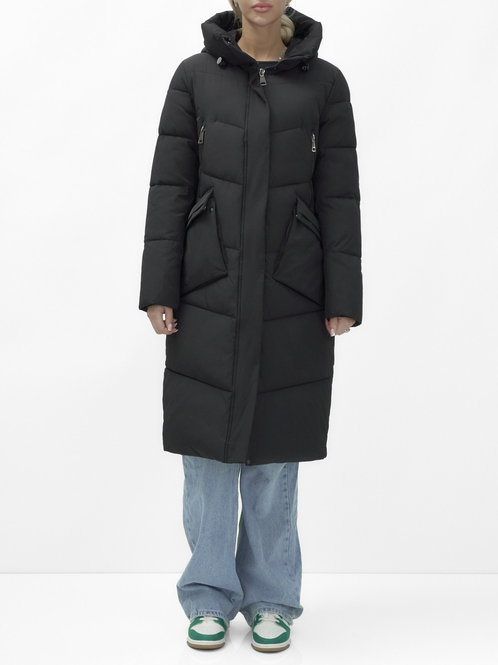 

Пальто женское NoBrand AD9639 черное XXL, Черный, AD9639