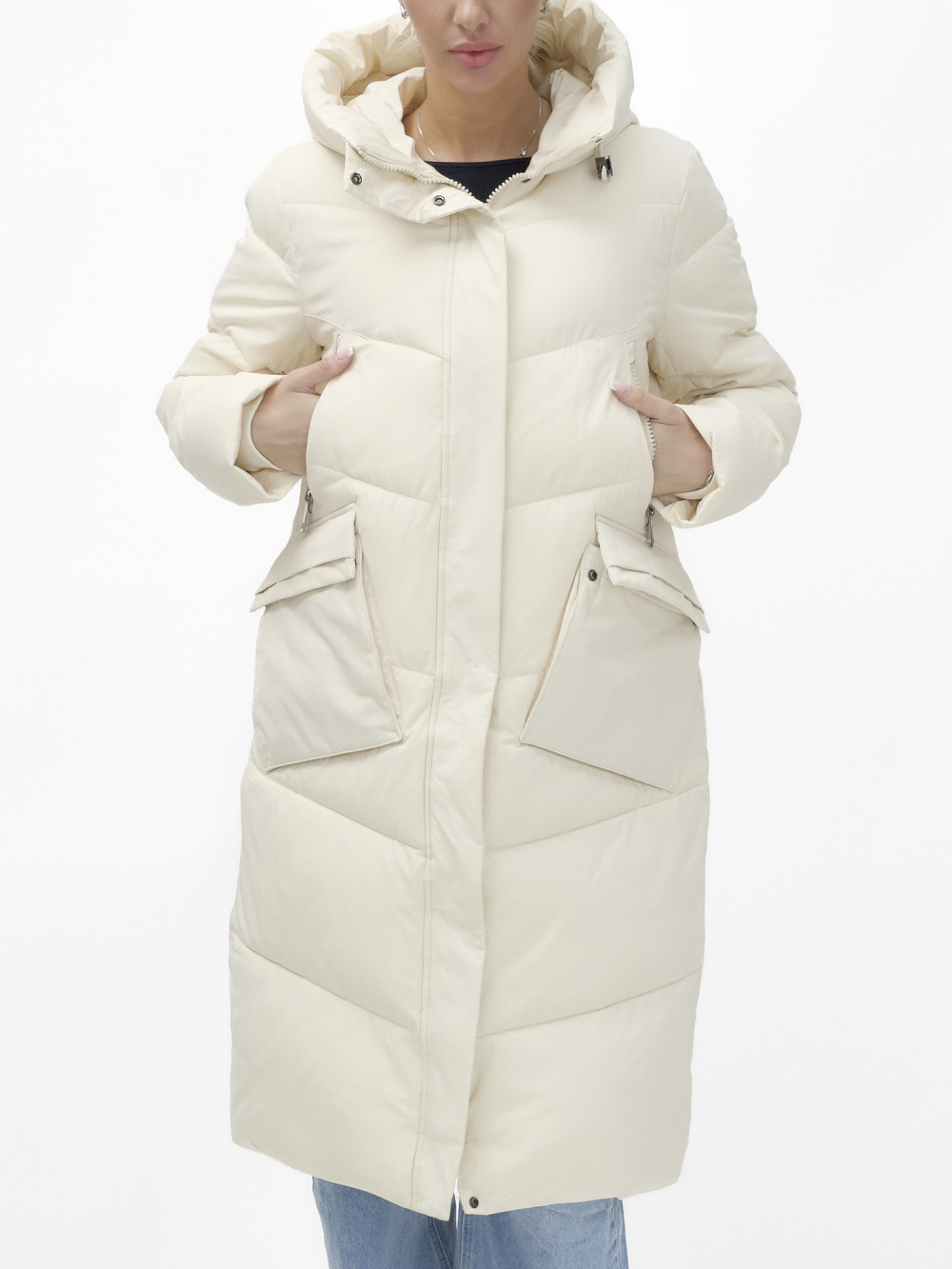 

Пальто женское NoBrand AD9639 бежевое XXL, Бежевый, AD9639