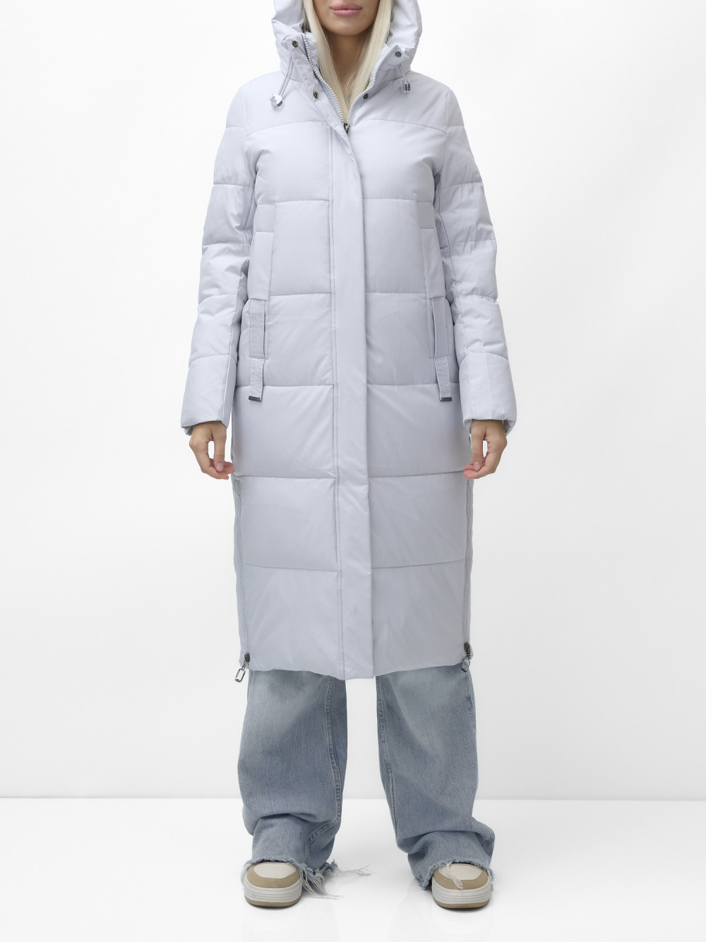 

Пальто женское NoBrand AD9608 серое XXL, Серый, AD9608