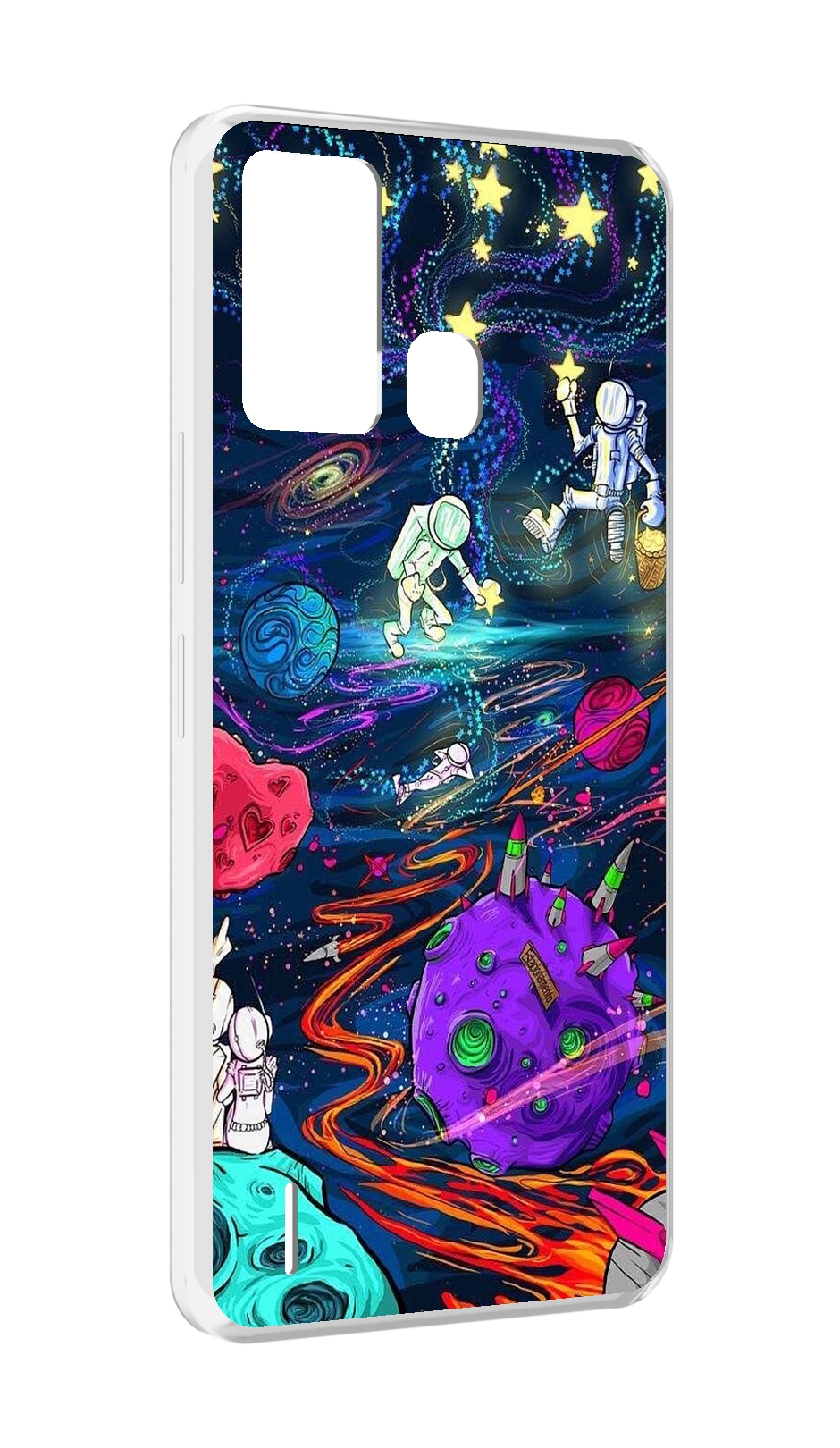 

Чехол MyPads красочный космос для ITEL S16 / ITEL Vision 1 Pro, Прозрачный, Tocco