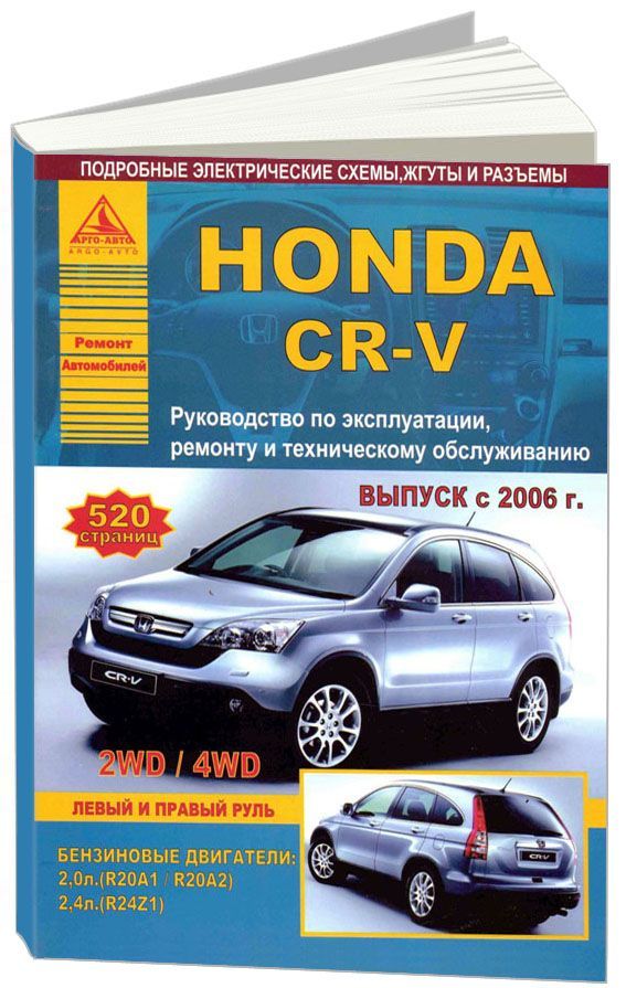 

Honda CR-V 2006-12 с бензиновыми двигателями 2,0 л (R20A1) 2,4 л (R24Z1). Эксплуа...