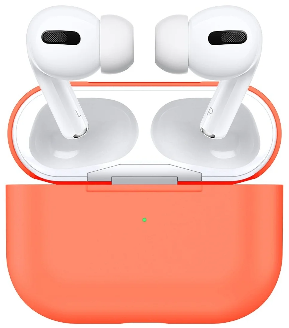 

Чехол силиконовый для Airpods Pro (10), персиковый