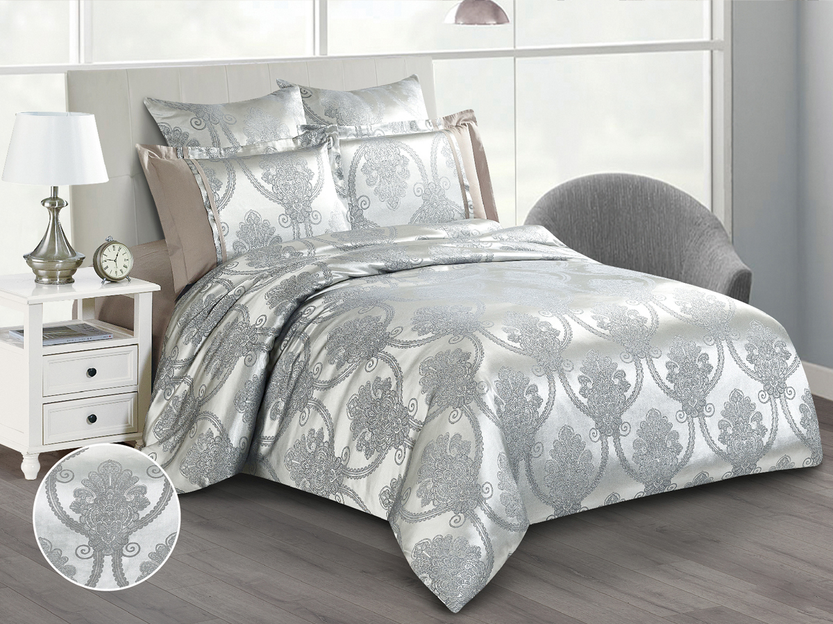 

Постельное белье семейное Cleo Satin Jacquard наволочки 50х70 и 70х70, Cleo_Satin_Jacquard
