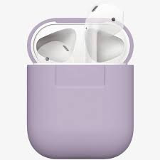 

Чехол силиконовый для Airpods 2 (9), лавандовый, A+