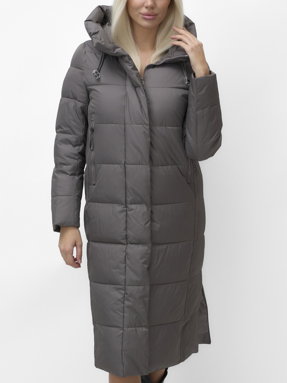 

Пальто женское NoBrand AD9606 серое XXL, Серый, AD9606