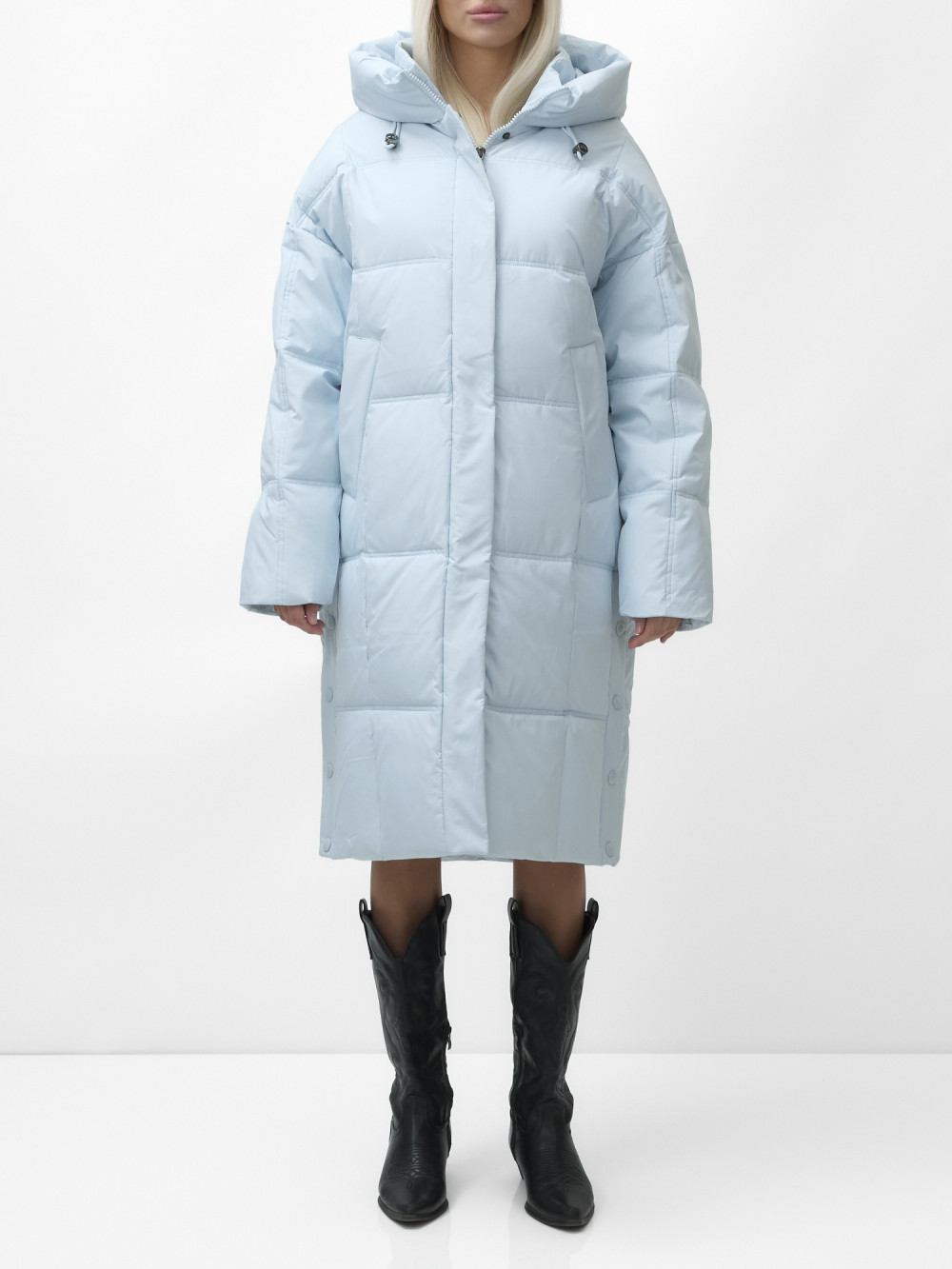

Пальто женское NoBrand AD9619 голубое XXL, Голубой, AD9619