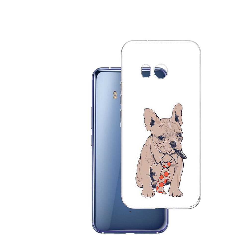 

Чехол MyPads Tocco для HTC U11 бульдог с сигарой, Прозрачный, Tocco