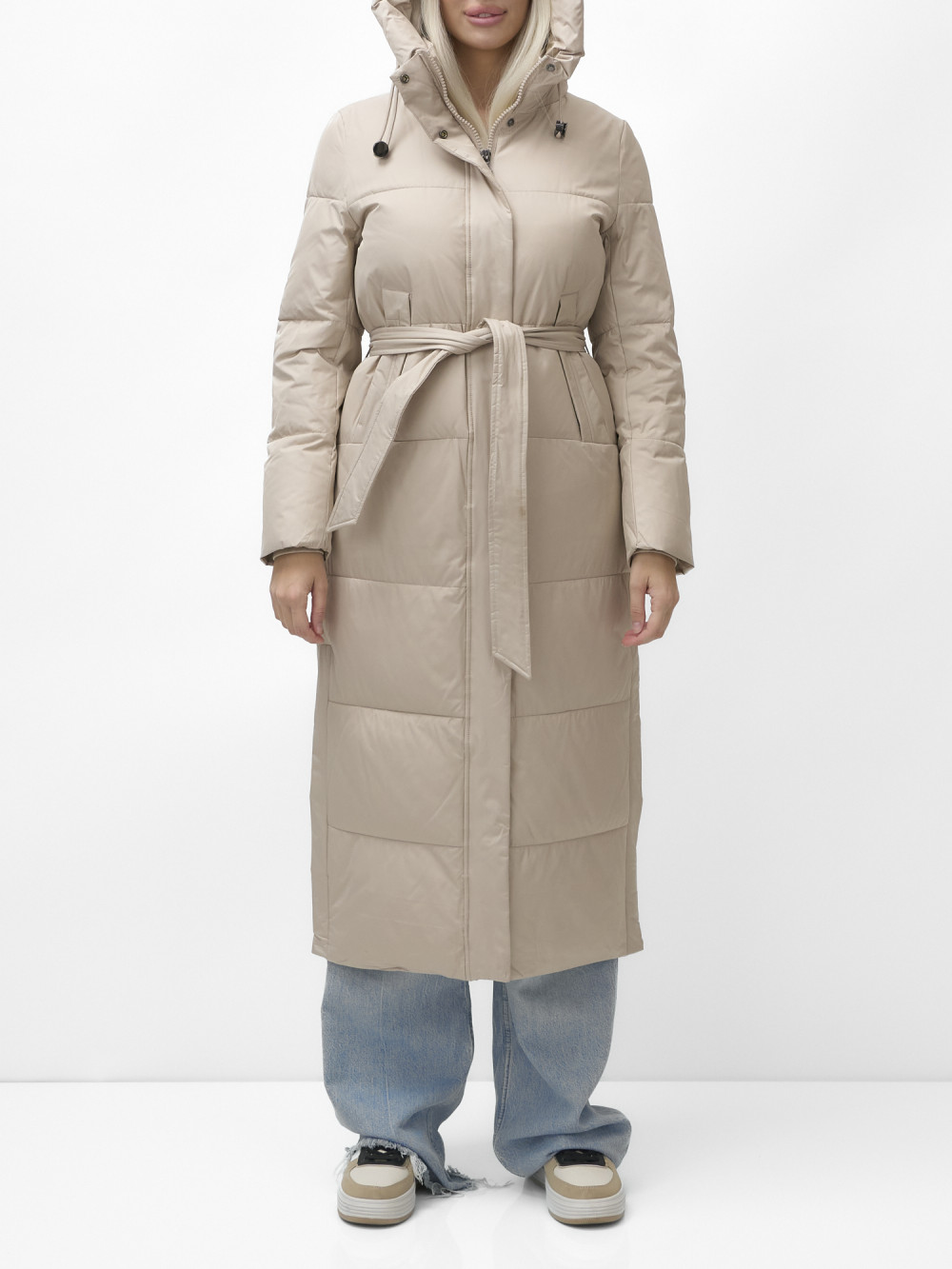 

Пальто женское NoBrand AD9605 бежевое XXL, Бежевый, AD9605