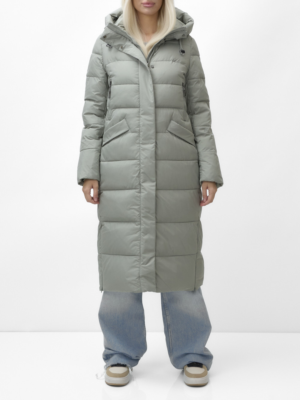 

Пальто женское NoBrand AD9610 серое XXL, Серый, AD9610