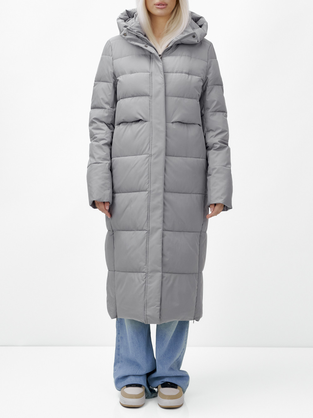 

Пальто женское NoBrand AD9620 серое XXL, Серый, AD9620