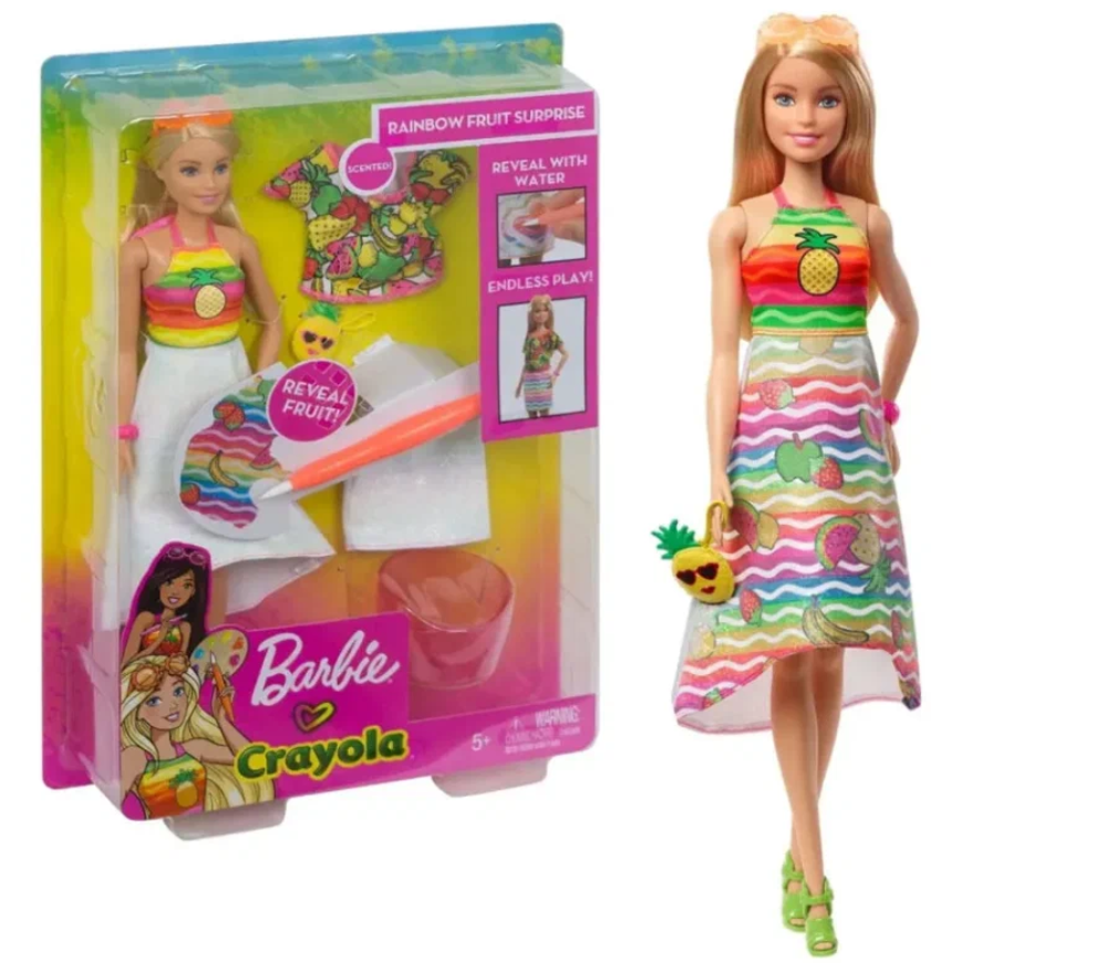 Кукла IQchina Barbie Крайола Радужный фруктовый сюрприз, 29 см