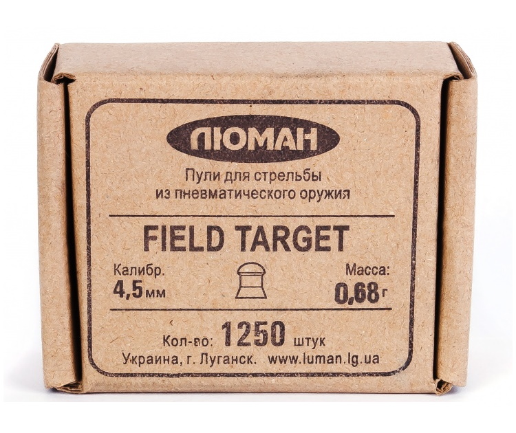 

Пули для пневматики Люман "Field Target", 0,68 г. 4,5 мм. (1250 шт.), Серебристый, Field Target