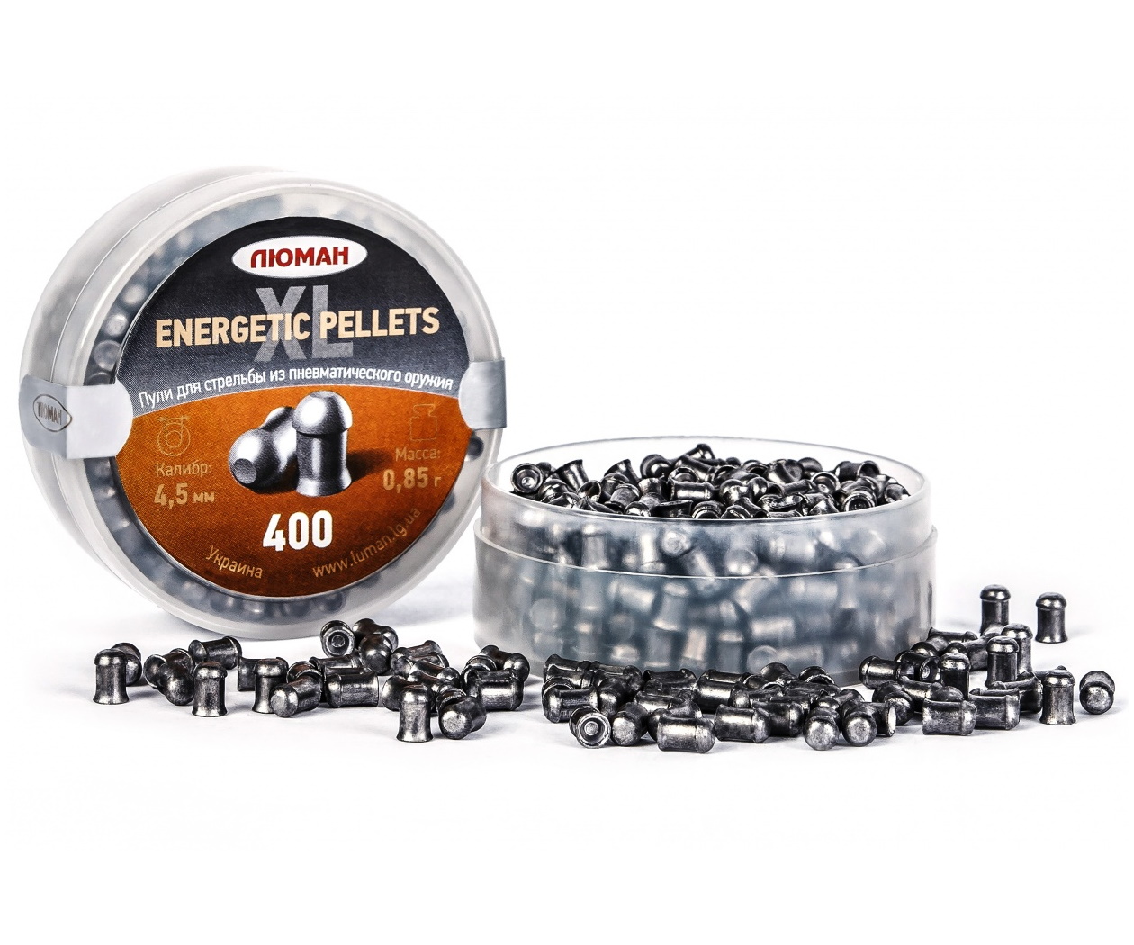 

Пули для пневматики Люман "Energetic pellets XL", 0,85г. 4,5 мм. (400 шт.), Серебристый, Energetic pellets XL