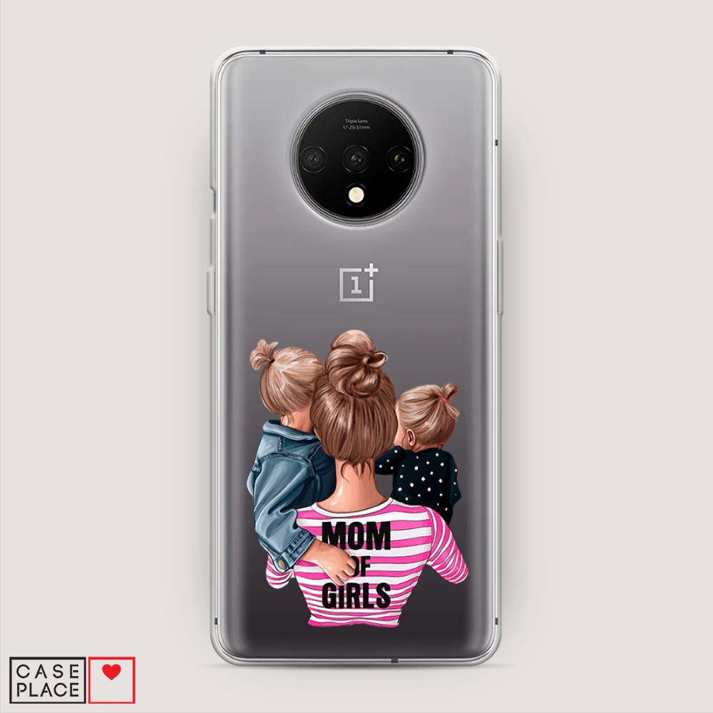 

Чехол Awog на OnePlus 7T / ВанПлас 7T "Mom of Girls", Синий;розовый;черный, 150950-6