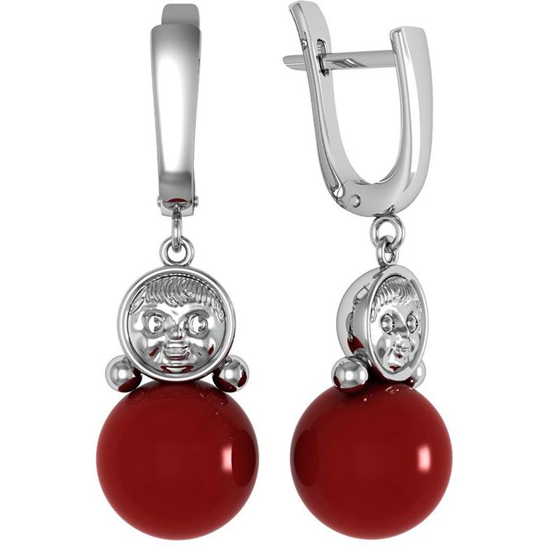 

Серьги из серебра с кораллом ПРИВОЛЖСКИЙ ЮВЕЛИР 391050-KR, 391050-KR