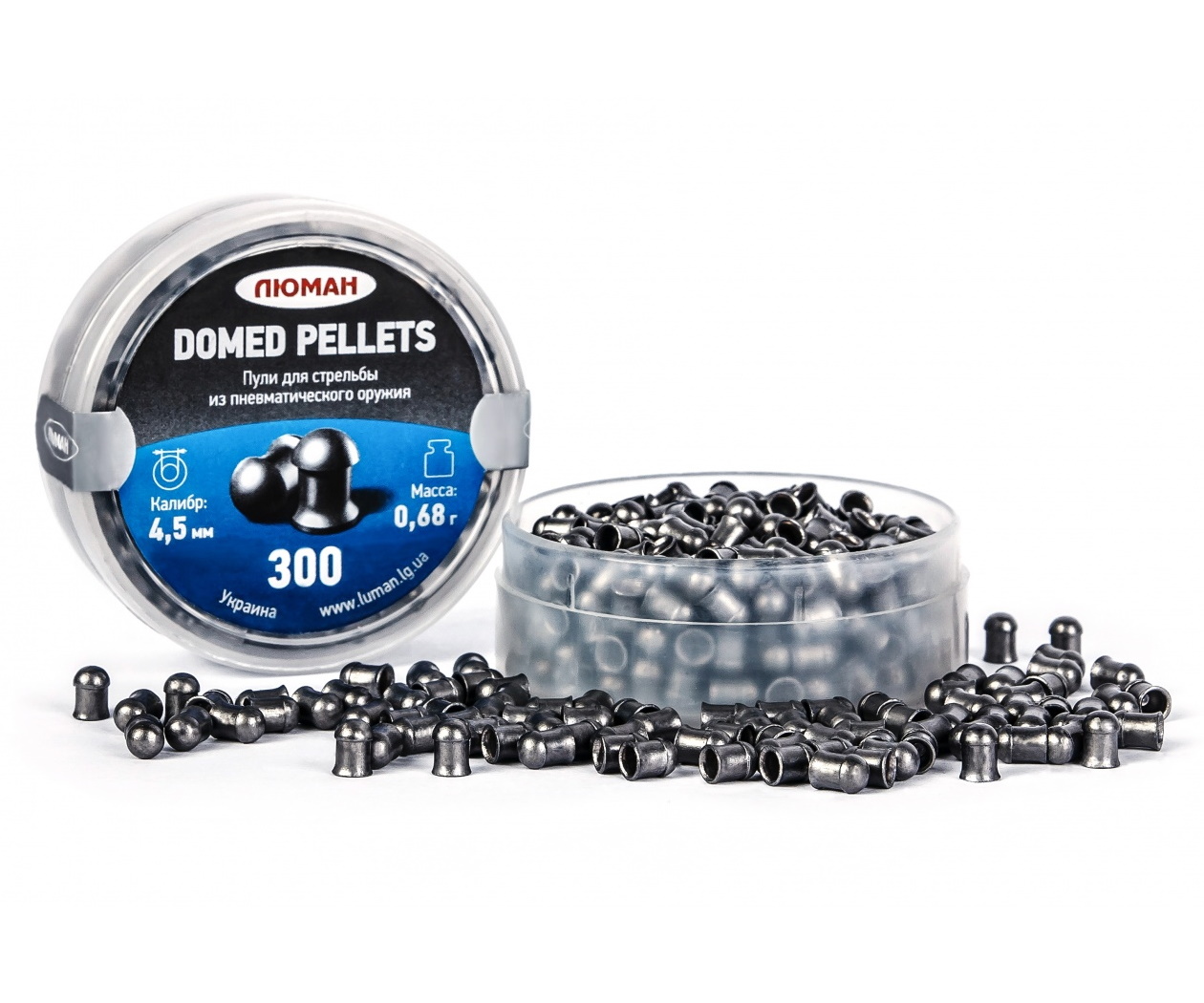 

Пули для пневматики Люман "Domed pellets", 0,68 г. 4,5 мм. (300 шт.), Серебристый, Domed pellets