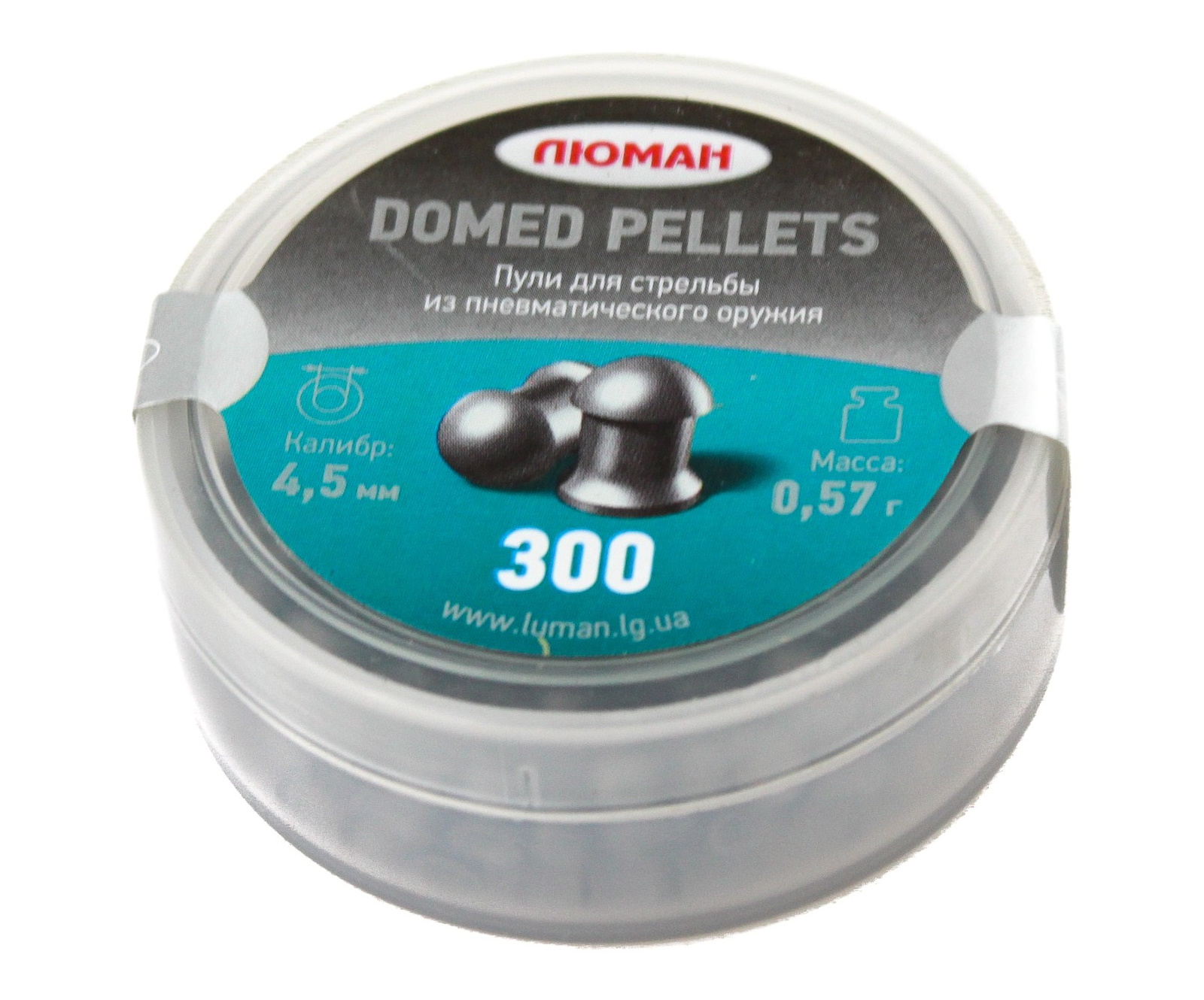 Пули для пневматики Люман Domed pellets 057 г 45 мм 300 шт 336₽