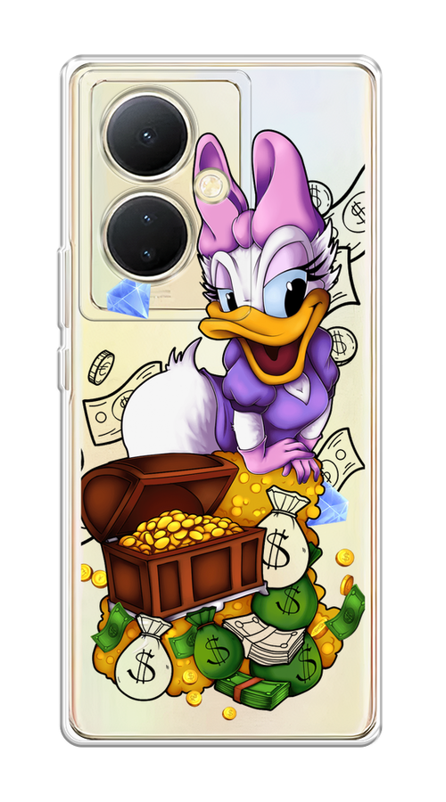 

Чехол на Vivo Y78 5G (global)/V29 Lite "Rich Daisy Duck", Коричневый;белый;фиолетовый, 269050-6