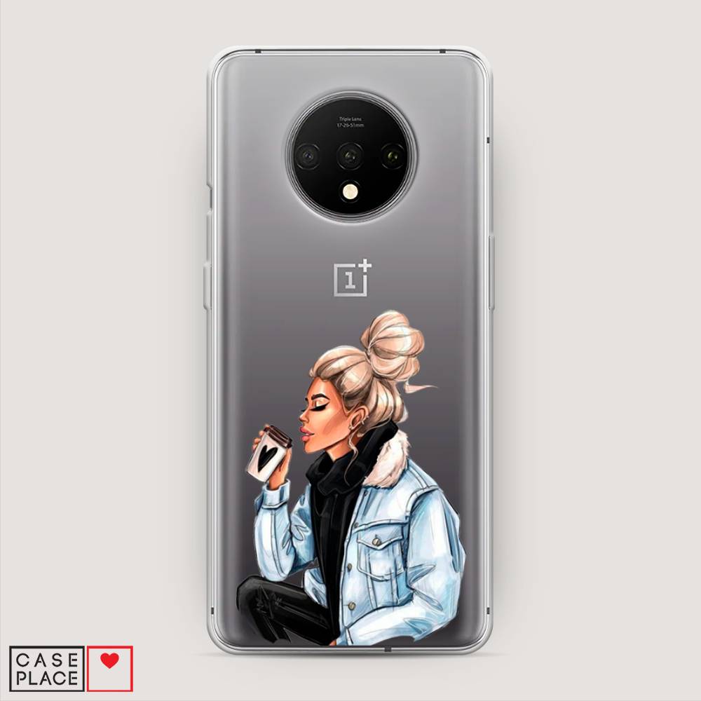 

Чехол Awog на OnePlus 7T / ВанПлас 7T "Cute girl", Коричневый;бежевый, 150950-7