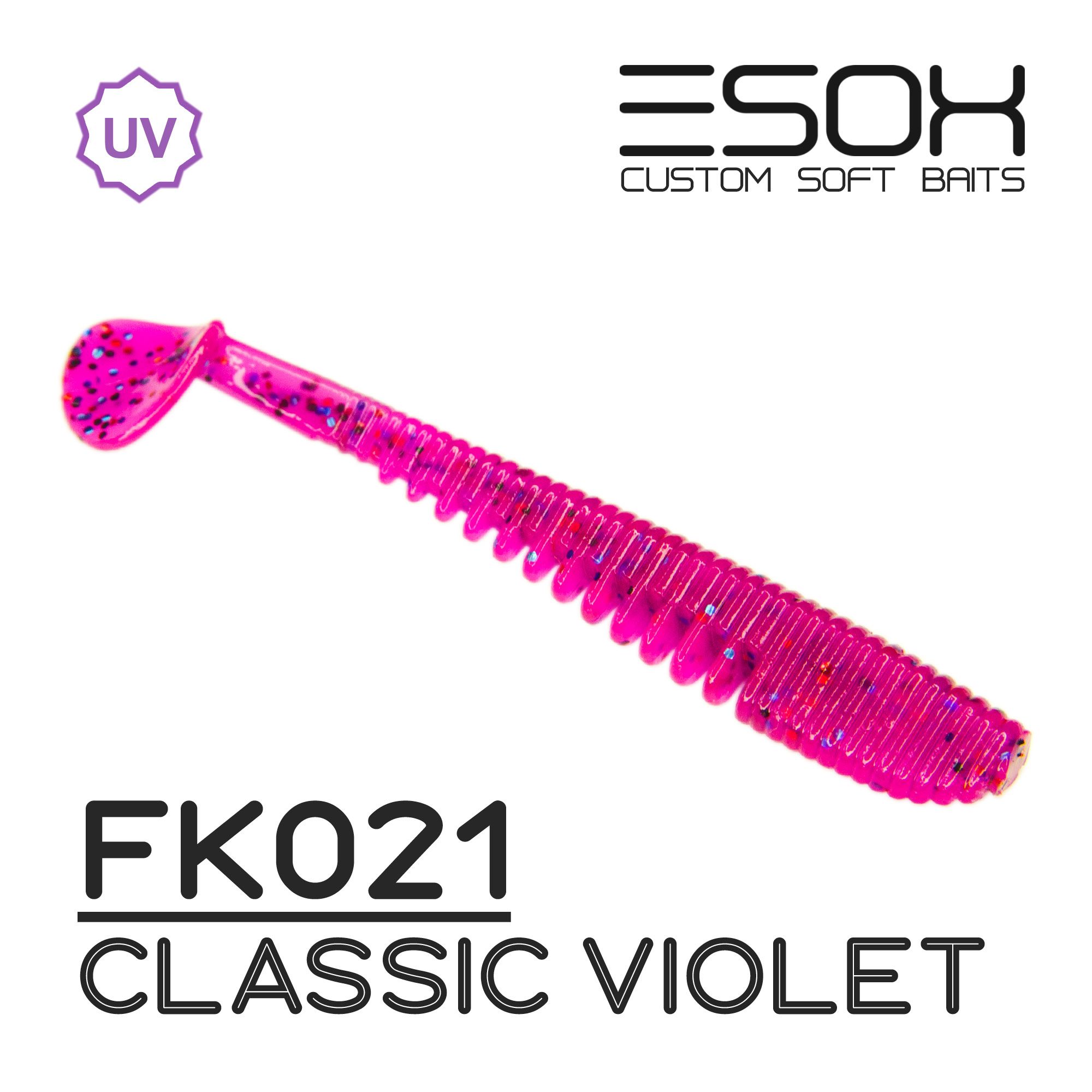 Силиконовая приманка Esox Awanura 63 мм цвет fk021 Classic Violet 8 шт