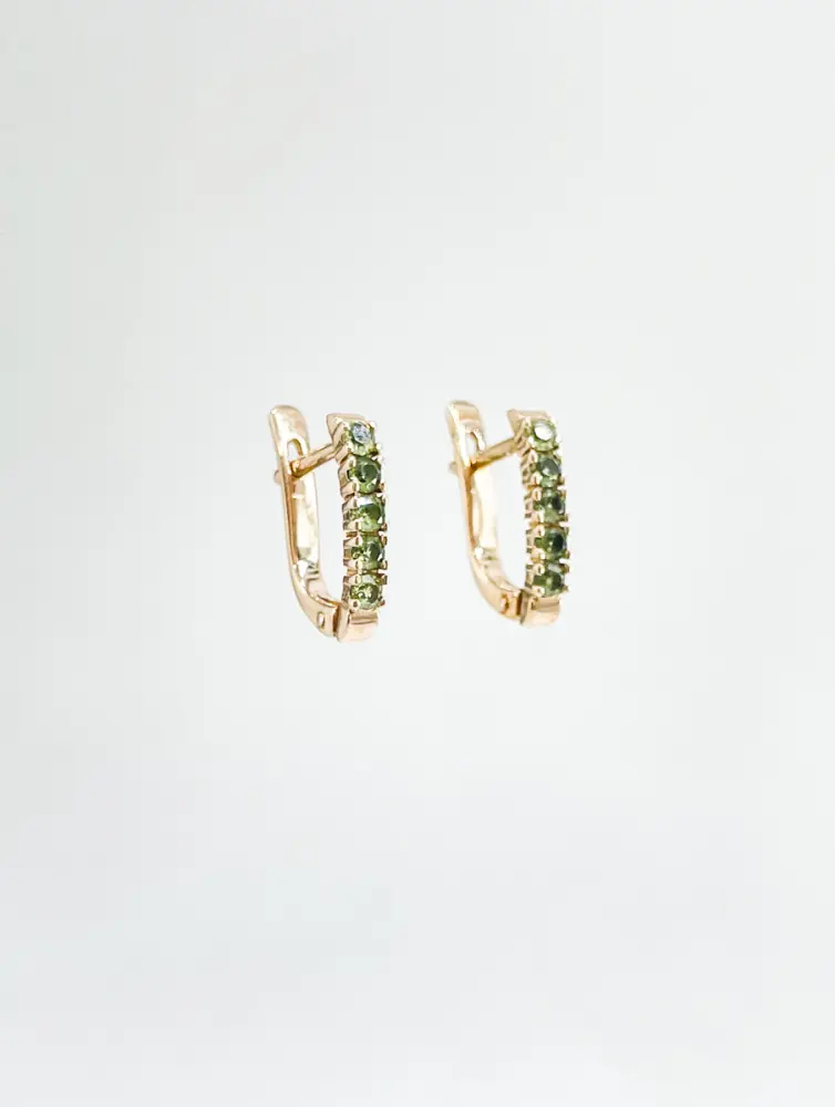 

Серьги из бронзы Кристалл мечты 212911039, хризолит, 212911039