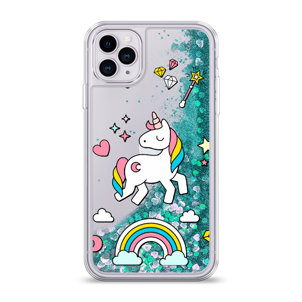 

Жидкий чехол с блестками "Принцесса единорог" на Apple iPhone 11 Pro, 12395-1