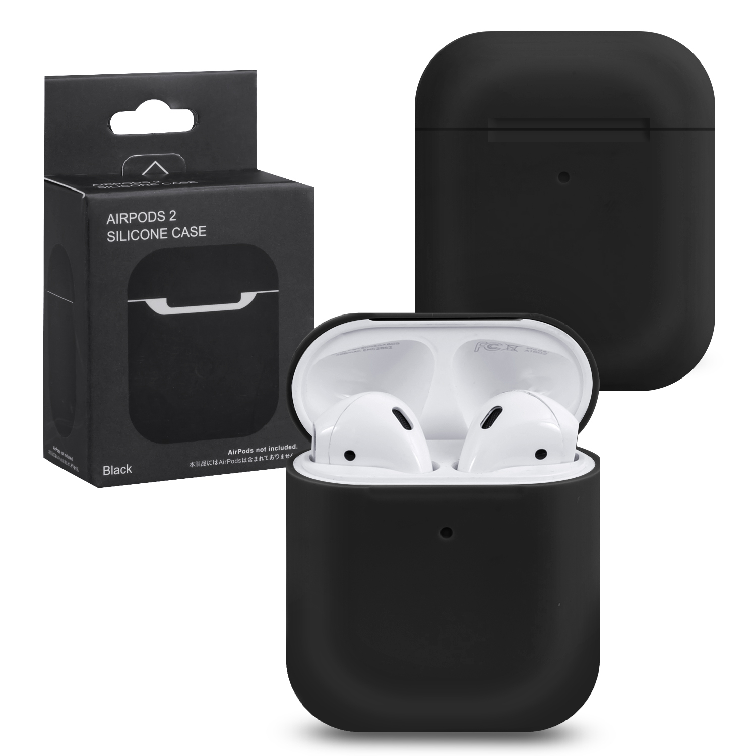 

Чехол силиконовый для Airpods 1 (20), черный, A+