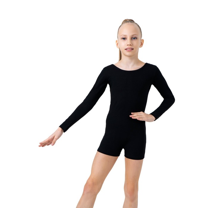

Купальник гимнастический детский Grace Dance 143168 цв. черный р. 152, 143168
