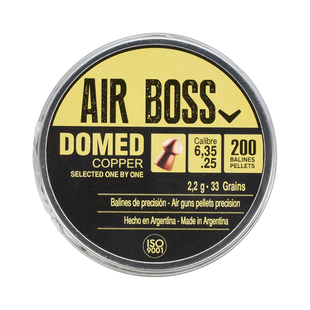 

Пули для пневматики APOLO AIR BOSS " Domed", калибр 6,35 мм 2.2гр. (200 шт.), Серебристый, Domed