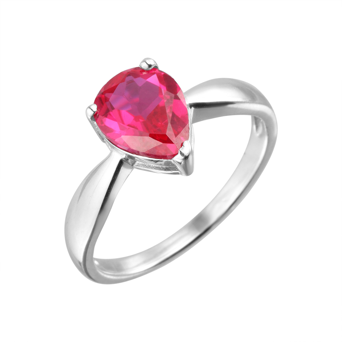 

Кольцо из серебра с рубином р. 19 Balex Jewellery 1457930004, 1457930004