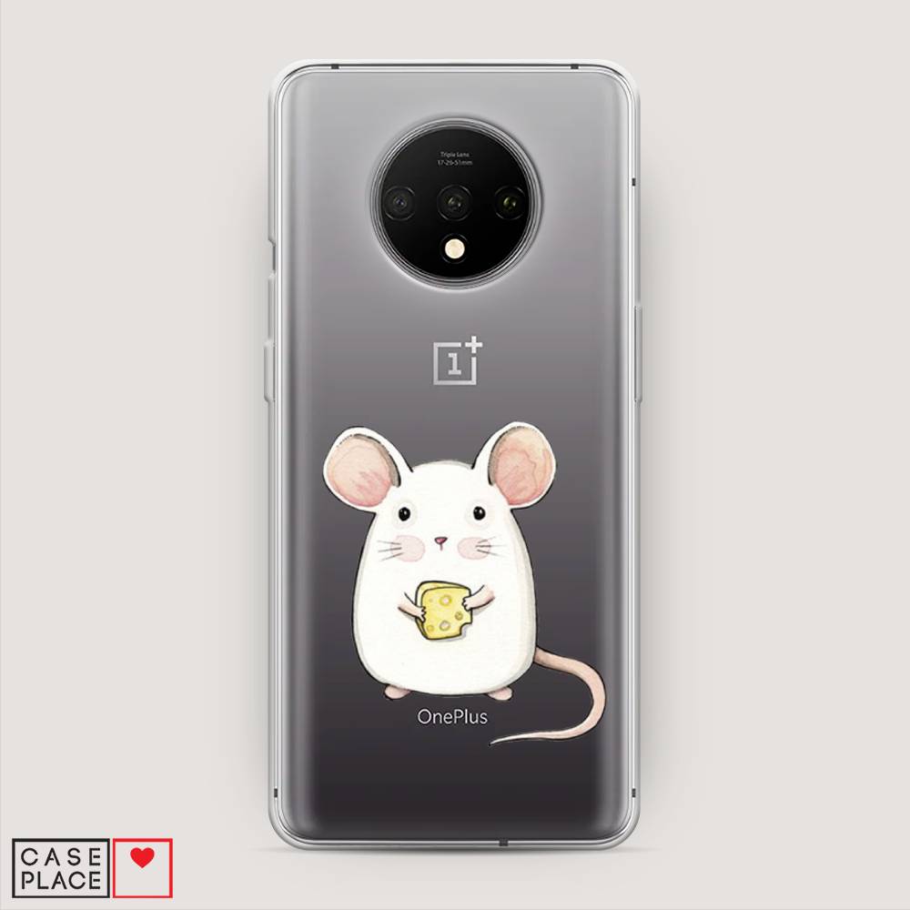 

Чехол Awog на OnePlus 7T / ВанПлас 7T "Мышка", Белый;розовый;прозрачный, 150950-1