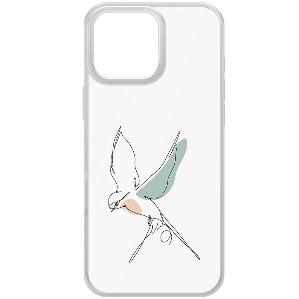 

Чехол-накладка Krutoff Clear Case Полет для iPhone 16 Pro Max, Прозрачный