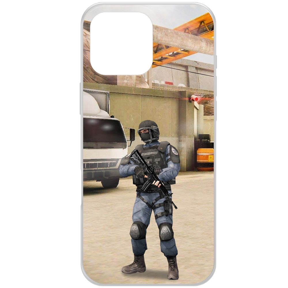 

Чехол-накладка Krutoff Clear Case Cтандофф 2 (Standoff 2) - GIGN для iPhone 16 Pro Max, Прозрачный