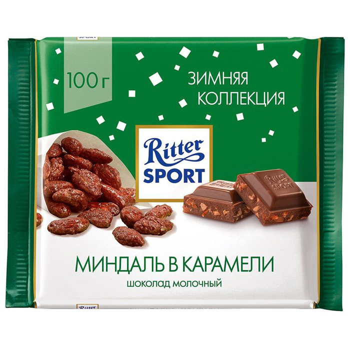 

Шоколад Ritter Sport Зимняя коллекция молочный миндаль в карамели 100 г