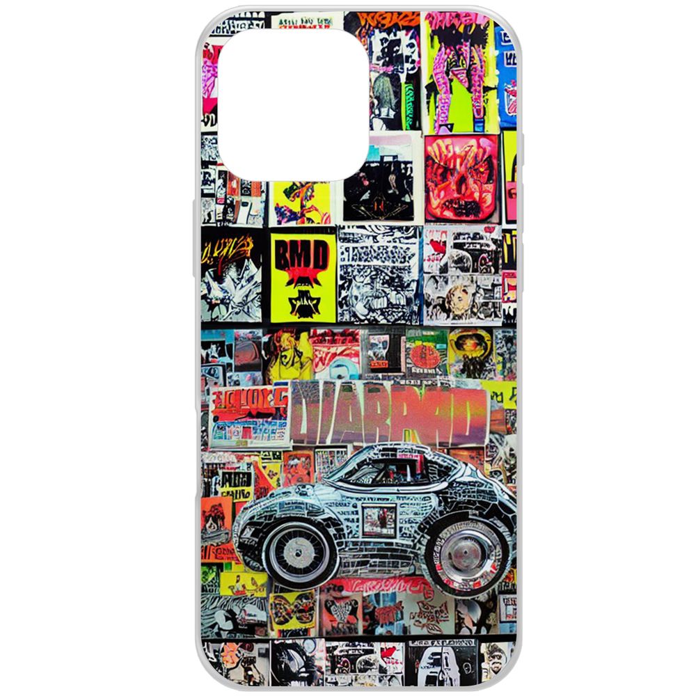 

Чехол-накладка Krutoff Clear Case Автопамфлет для iPhone 16 Pro Max, Прозрачный