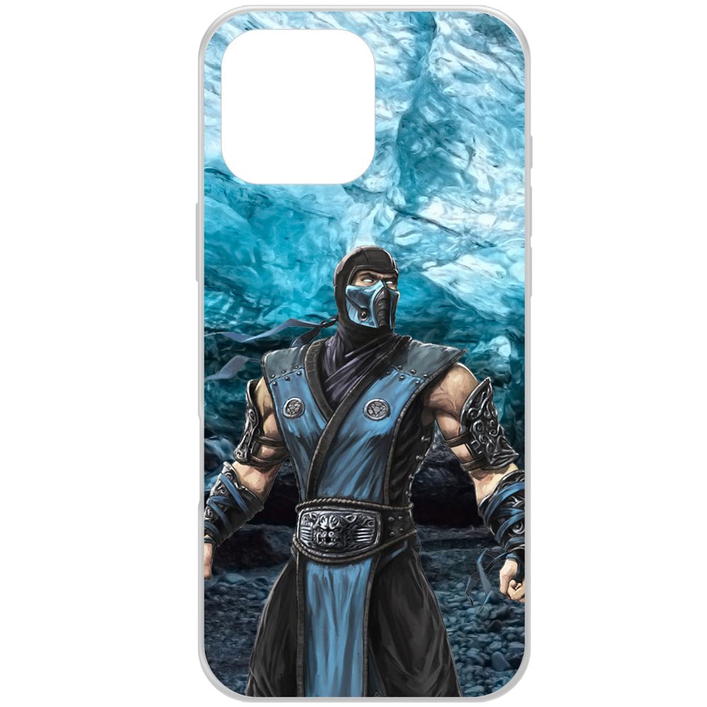 

Чехол-накладка Krutoff Clear Case Мортал Комбат. Саб Зиро для iPhone 16 Pro Max, Прозрачный