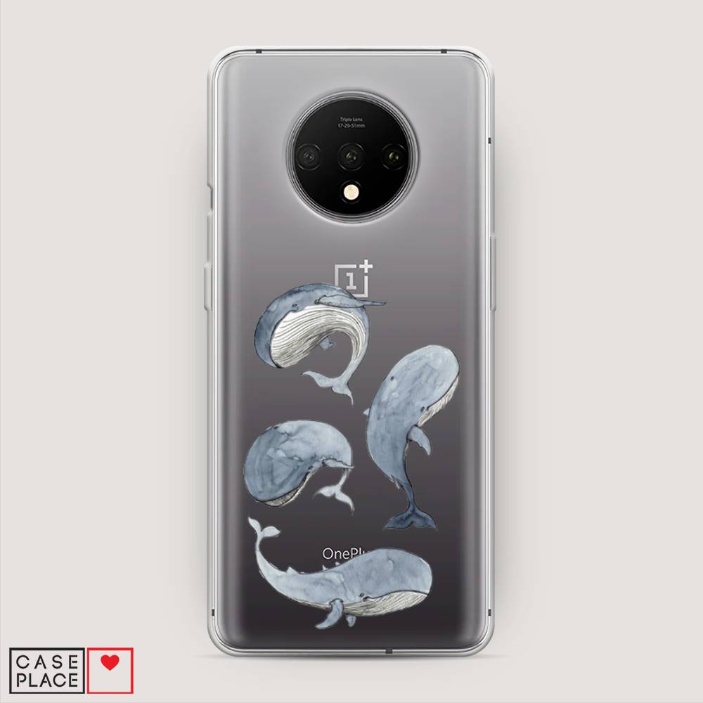 

Чехол Awog на OnePlus 7T / ВанПлас 7T "Киты", Белый;прозрачный;голубой, 150950-1